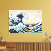 Hoge kwaliteit Great Wave off Kanagawa (36 "x 24") Canvas Afdruk (Insitu (Woonkamer))