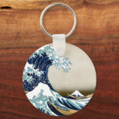 Hoge kwaliteit Grote Golf van Kanagawa door Hokusa Sleutelhanger (Voorkant)