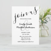 Hoge kwaliteit moderne zwarte witte trouwkaarten kaart (Staand voorkant)