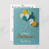 Hoge kwaliteit, verjaardagsuitnodigingen! Informat Informatiekaartje (Voorkant / Achterkant)