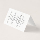 Hoge kwaliteit, verjaardagsuitnodigingen! Informat Kaart (Achterkant)