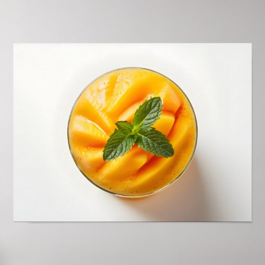 Hoge kwaliteit verse mango smoothie poster (Voorkant)