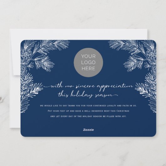 Hoge Kwaliteit Zakelijke Happy Holiday Foto Kaarte Feestdagenkaart (Achterkant)