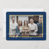 Hoge Kwaliteit Zakelijke Happy Holiday Foto Kaarte Feestdagenkaart (Voorkant)