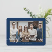 Hoge Kwaliteit Zakelijke Happy Holiday Foto Kaarte Feestdagenkaart (Staand voorkant)