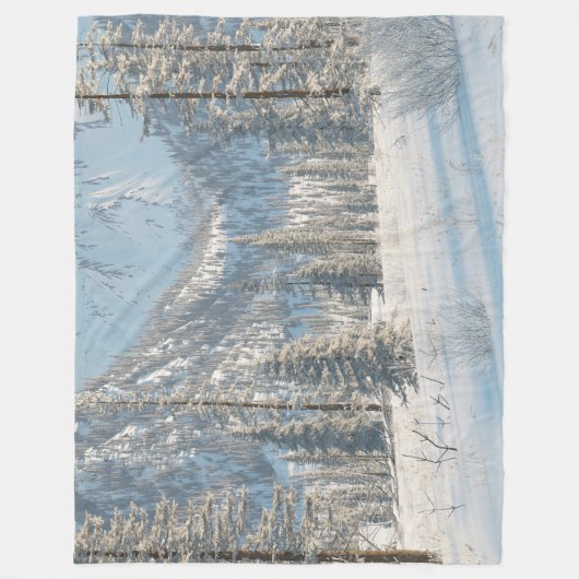Hoge Land (Winter) Fleece Deken (Voorkant)