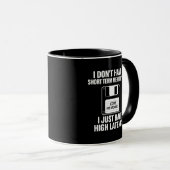 Hoge latentie retro tech computer humor mok (Voorkant rechts)