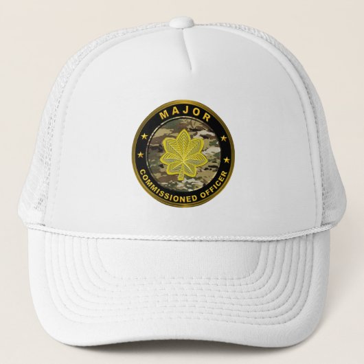 Hoge legerhoed trucker pet (Voorkant)