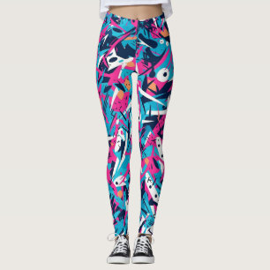 Hoge legging Model is 5'10" en draagt een