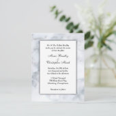 Hoge Marmeren Klasse Trouw Uitnodiging (Staand voorkant)