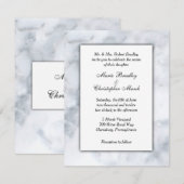 Hoge Marmeren Klasse Trouw Uitnodiging (Voorkant / Achterkant)