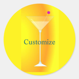 Hoge Martini Cocktail Thunder_Cove Ronde Sticker