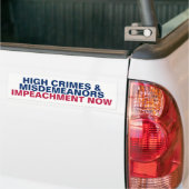 Hoge misdaden en misdrijf afzetting nu weerstaan bumpersticker (Op Truck)