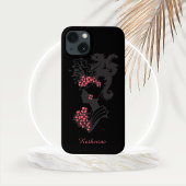 Hoge Mode Shadowed Woman met roze accenten Case-Mate iPhone Case