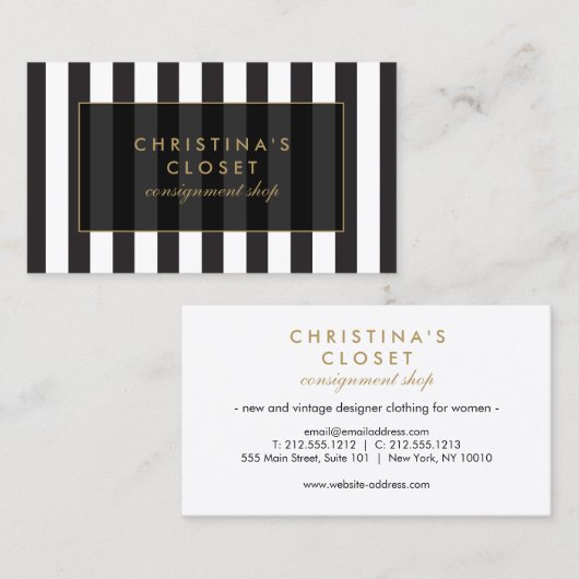 Hoge Mode zending, Boutique Visitekaartje (Voorkant / Achterkant)