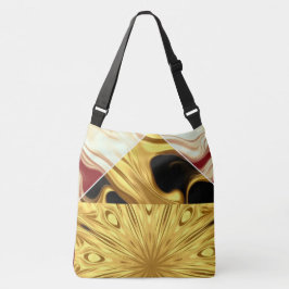 Hoge-modes verklaring: Achempong karmozijn & goud Crossbody Tas