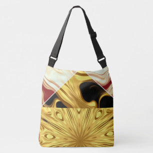 Hoge-modes verklaring: Achempong karmozijn & goud Crossbody Tas