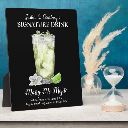 Hoge Mojito • PERSONALISEER deze Signature-drank Fotoplaat (Zijkant)