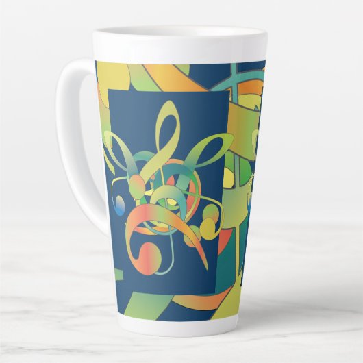 Hoge Mok met grafisch ontwerp van Pat Willard Desi (Linkerhoek)