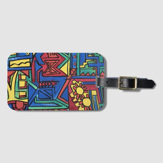 Hoge niet-hand geschilderde moderne kunst bagagelabel (Voorkant (horizontaal))