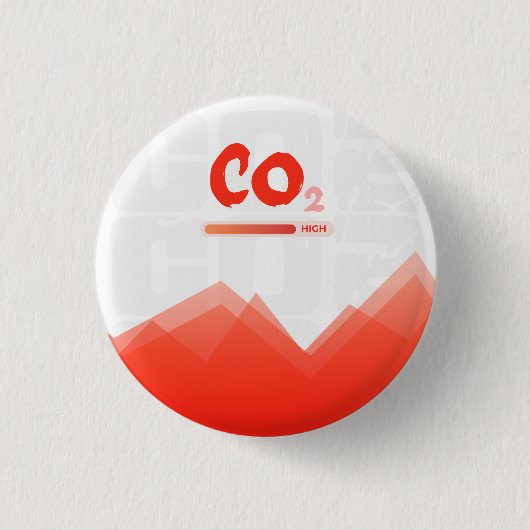 Hoge niveaus van kleurrijke kooldioxideverontreini ronde button 3,2 cm (Voorkant)