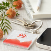 Hoge niveaus van kleurrijke kooldioxideverontreini sleutelhanger (Voorkant Rechts)