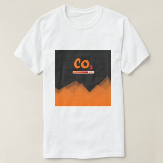 Hoge niveaus van kleurrijke kooldioxideverontreini t-shirt (Design voorkant)