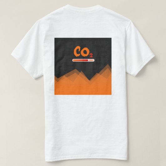 Hoge niveaus van kleurrijke kooldioxideverontreini t-shirt (Design achterkant)