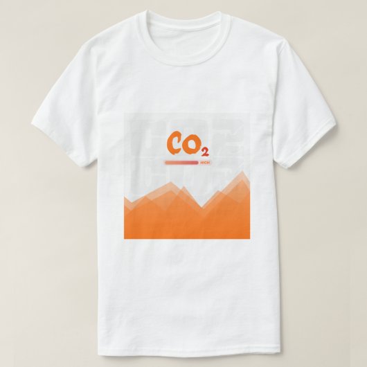 Hoge niveaus van kleurrijke kooldioxideverontreini t-shirt (Design voorkant)