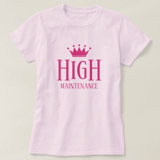 Hoge onderhoudsroze prinses t.b.v. shirt voor va (Design voorkant)