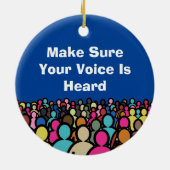 Hoge opkomst verslaat fraude in 2026 keramisch ornament (Achterkant)