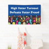 Hoge opkomst verslaat kiezersfraude 2026 spandoek (Insitu)