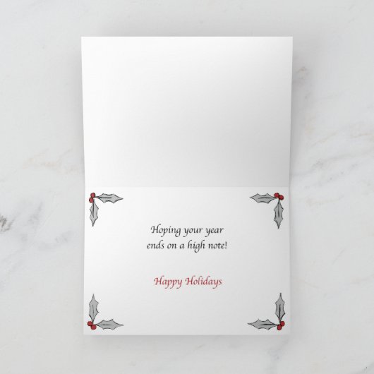 Hoge opmerking feestdagen kaart (Binnen)