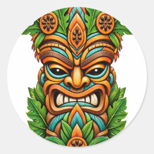 Hoge Palm Crown Tiki Sticker