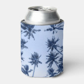 Hoge palmbomen, heldere blauwe lucht. blikjeskoeler (Blikje Voorkant)