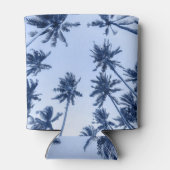 Hoge palmbomen, heldere blauwe lucht. blikjeskoeler (Achterkant)