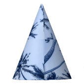 Hoge palmbomen, heldere blauwe lucht. feesthoedjes (Achterkant)
