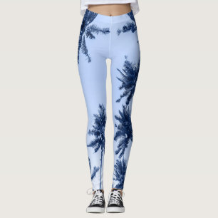 Hoge palmbomen, heldere blauwe lucht. leggings