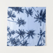 Hoge palmbomen, heldere blauwe lucht. wandkleed (Voorkant (horizontaal))