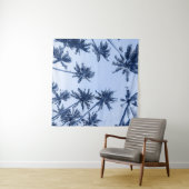 Hoge palmbomen, heldere blauwe lucht. wandkleed (In Situ (horizontaal))