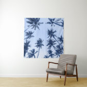Hoge palmbomen, heldere blauwe lucht. wandkleed (In situ)