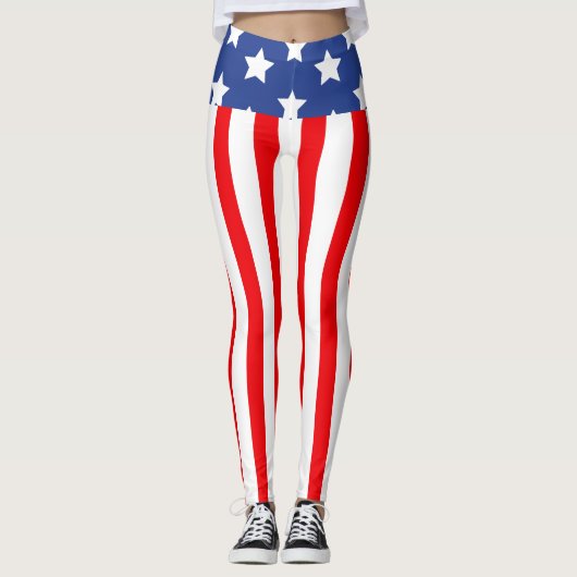 Hoge patriottische leggingen leggings (Voorkant)