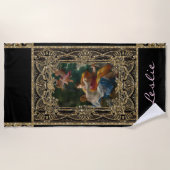 Hoge permissie Barok Monogram Strandlaken (Voorkant)