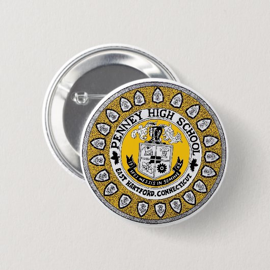 Hoge pincode ronde button 5,7 cm (Voorkant /achterkant)