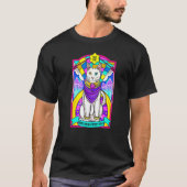 Hoge Priesteres Kat Arcana Tarot Kaart Mystiek T-shirt (Voorkant)