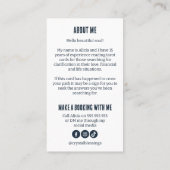 Hoge priesteres Tarot Kaart lezingen Visitekaartje (Achterkant)