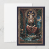 Hoge Priesteres Tarot Kunst Platte Bedankkaart (Voorkant / Achterkant)