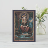 Hoge Priesteres Tarot Kunst Platte Bedankkaart (Staand voorkant)