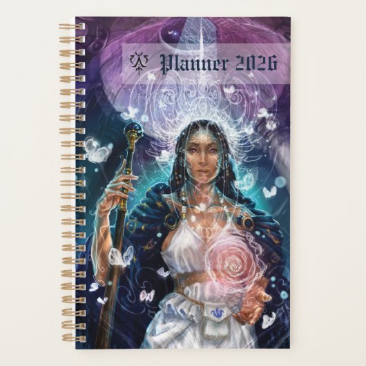 Hoge Priesteres Tarotkaart kunst Planner (Voorkant)