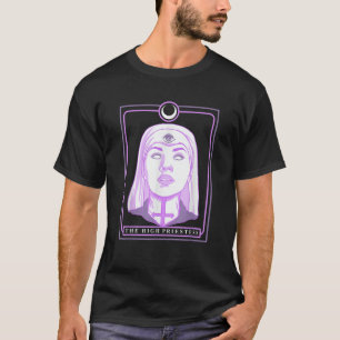 Hoge Priesteres Tarotkaart Pastel Goth Cultus Heks T-shirt